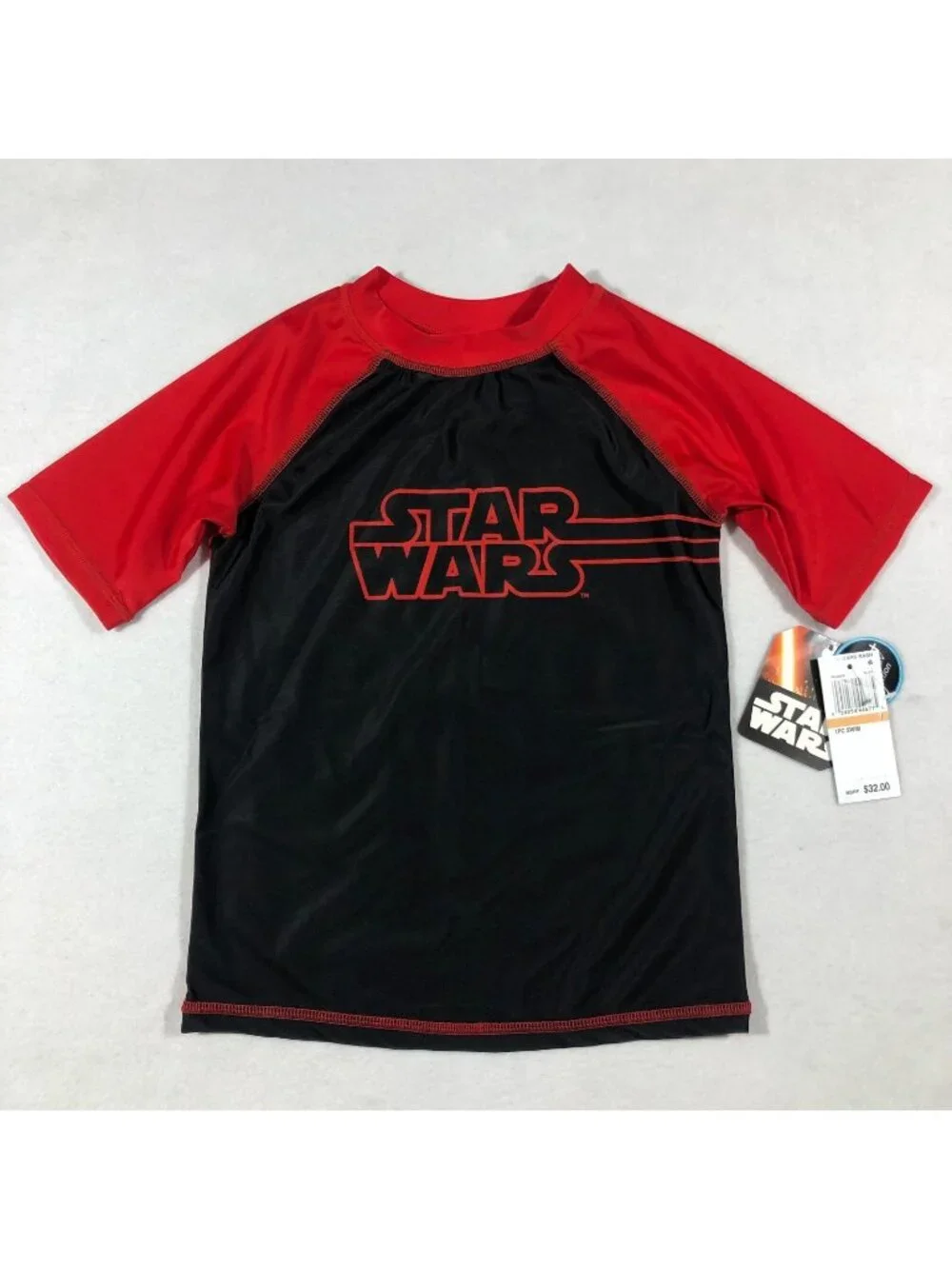 Star Wars Disney Swim Shirt Kids Boys Unisex 7 UPF 50+ Rashguard Top NEW $32